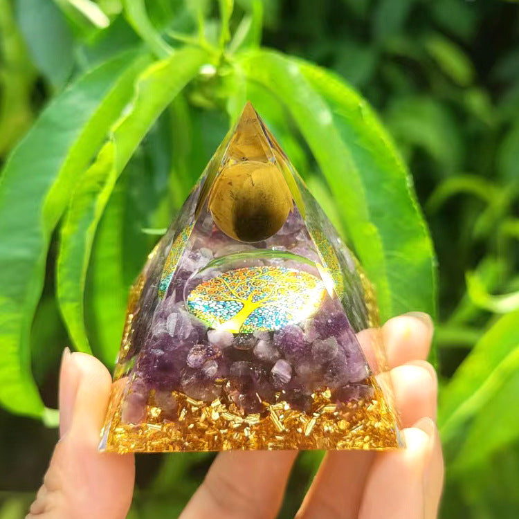 Various Orgone Crystal Pyramids
