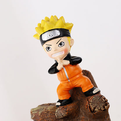 Naruto and Kakashi resin desktop ornaments storage pen holder