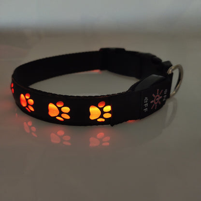 GlowGuard Pet Collar: LED Rechargeable Safety and Anti-Loss Light for Paws