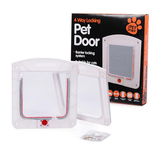 Secure Paws Pet Portal: Lockable Wall & Door Entry for Cats and Dogs