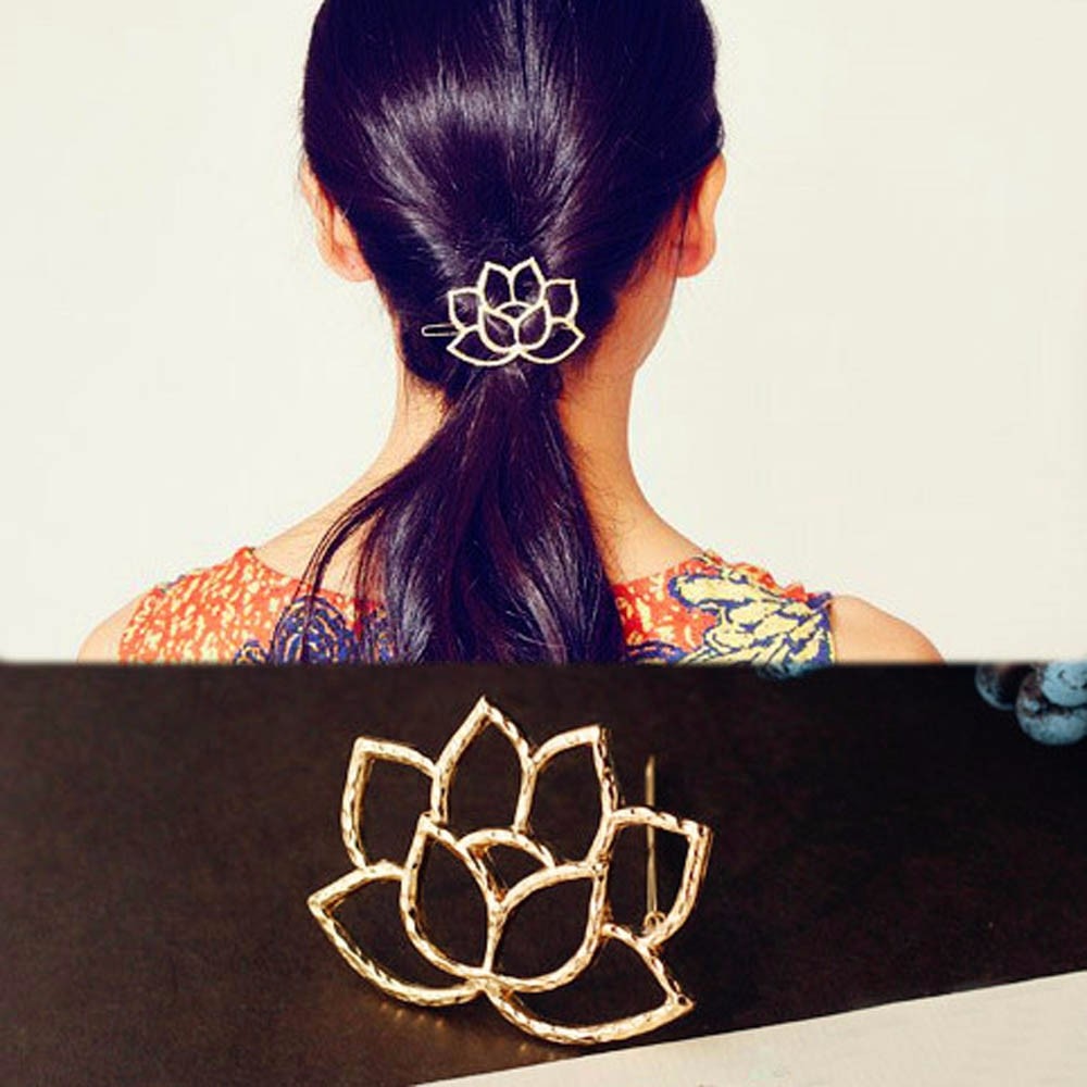 Lotus Bloom Hairpin Clip