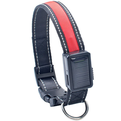 Solar Flare Pet Collar: LED Solar Luminous, Stylish Safety for Your Furry Friend