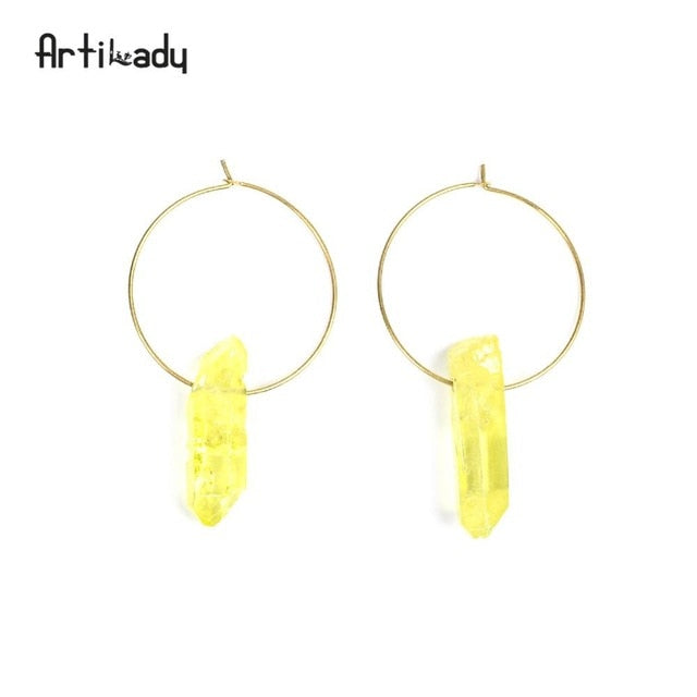 Crystal Twilight Hoop Earrings