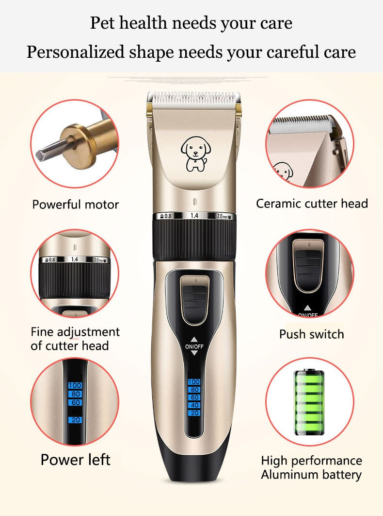 Professional Pet Hair clippers Cat or Dog (Low Noise)