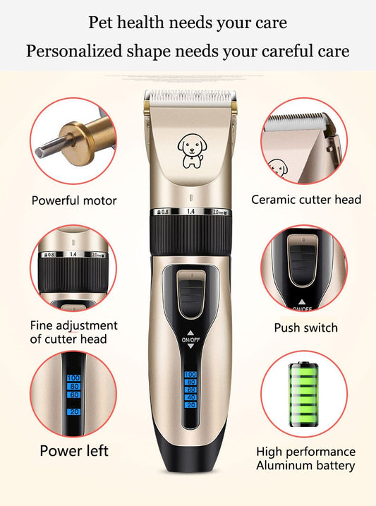 Professional Pet Hair clippers Cat or Dog (Low Noise)