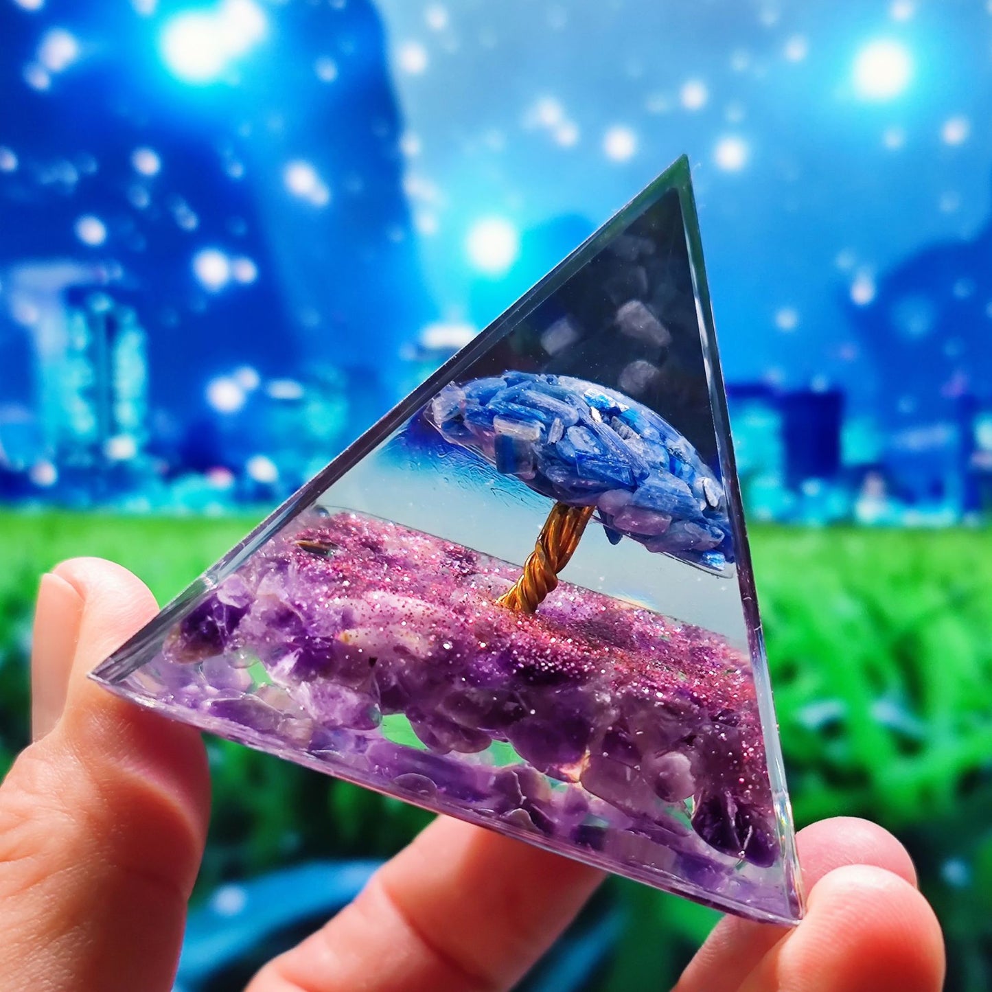 Orgone Pyramid Various Crystal Tree's