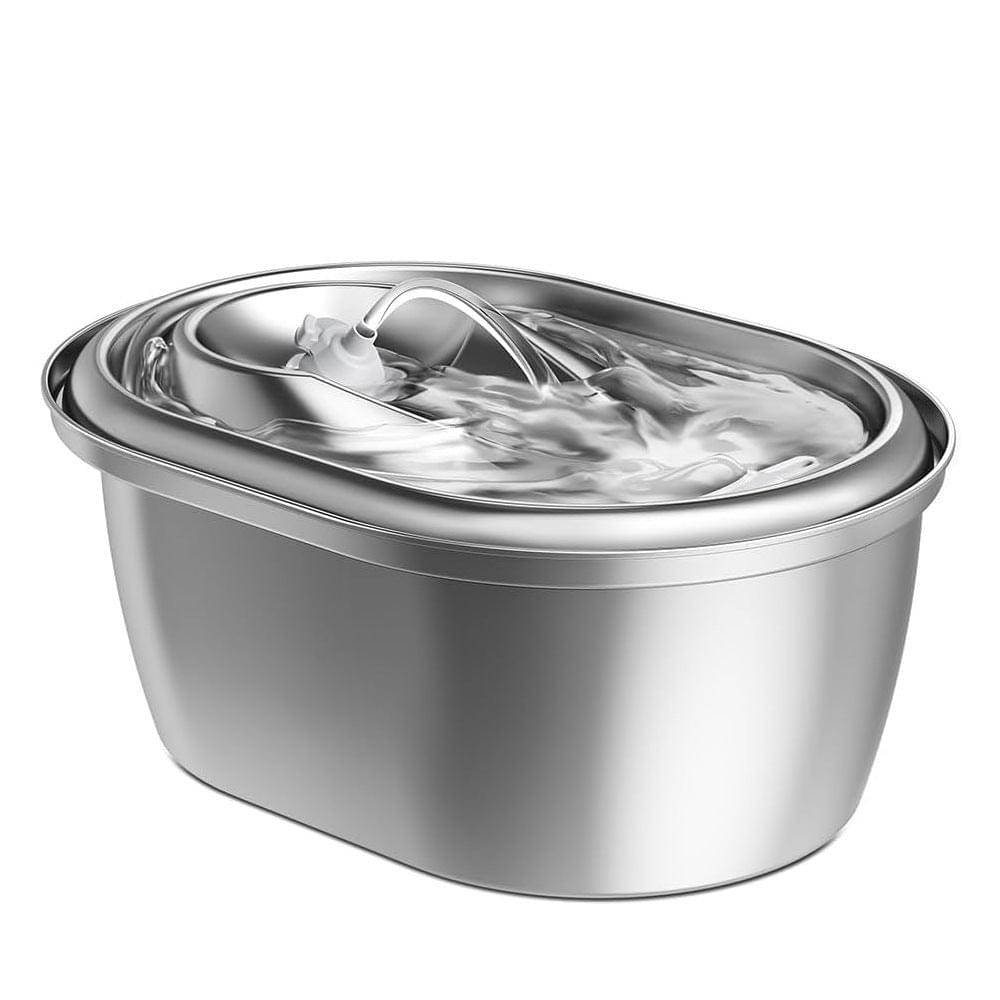 Stainless Steel Smart Pet Water Dispenser with Automatic Circulation and Filtration, Large Capacity Feeder for Cats and Dogs.