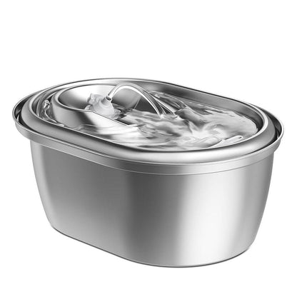 Stainless Steel Smart Pet Water Dispenser with Automatic Circulation and Filtration, Large Capacity Feeder for Cats and Dogs.
