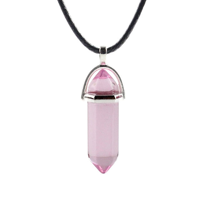Hexagonal Column Crystal Amulet