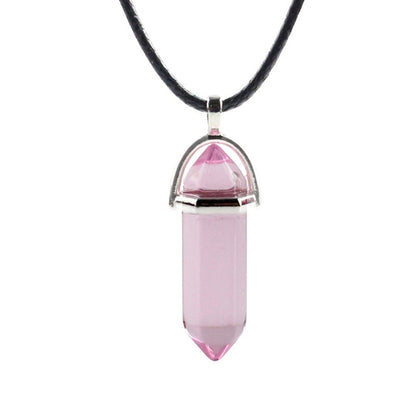 Hexagonal Column Crystal Amulet
