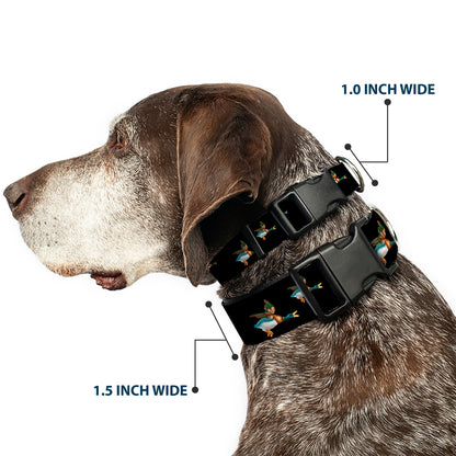 Plastic Clip Collar - Flying Mallards Black