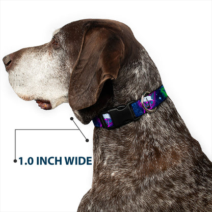 Plastic Clip Collar - Laser Eye Cats in Space
