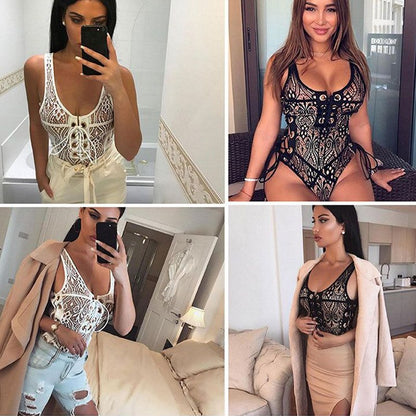 Lace-Up Goddess Backless One Piece Swimsuit