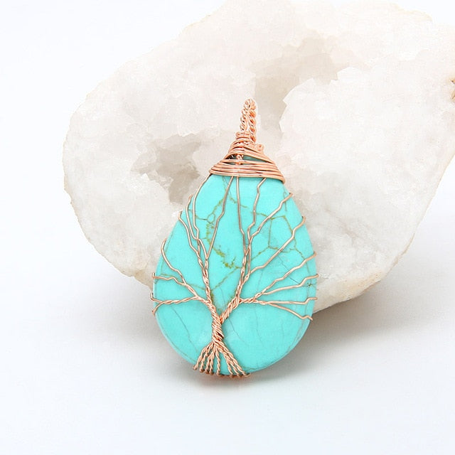 Tree of Life Pendant - Natural Healing Crystals