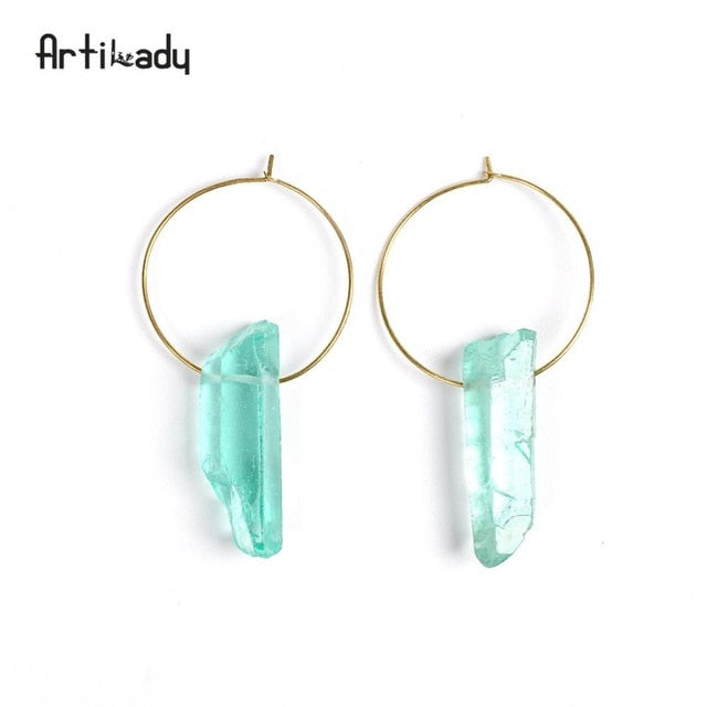 Crystal Twilight Hoop Earrings