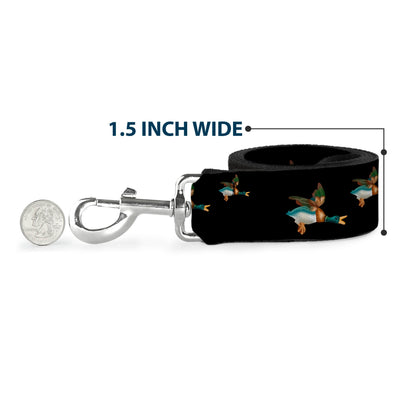 Dog Leash - Flying Mallards Black