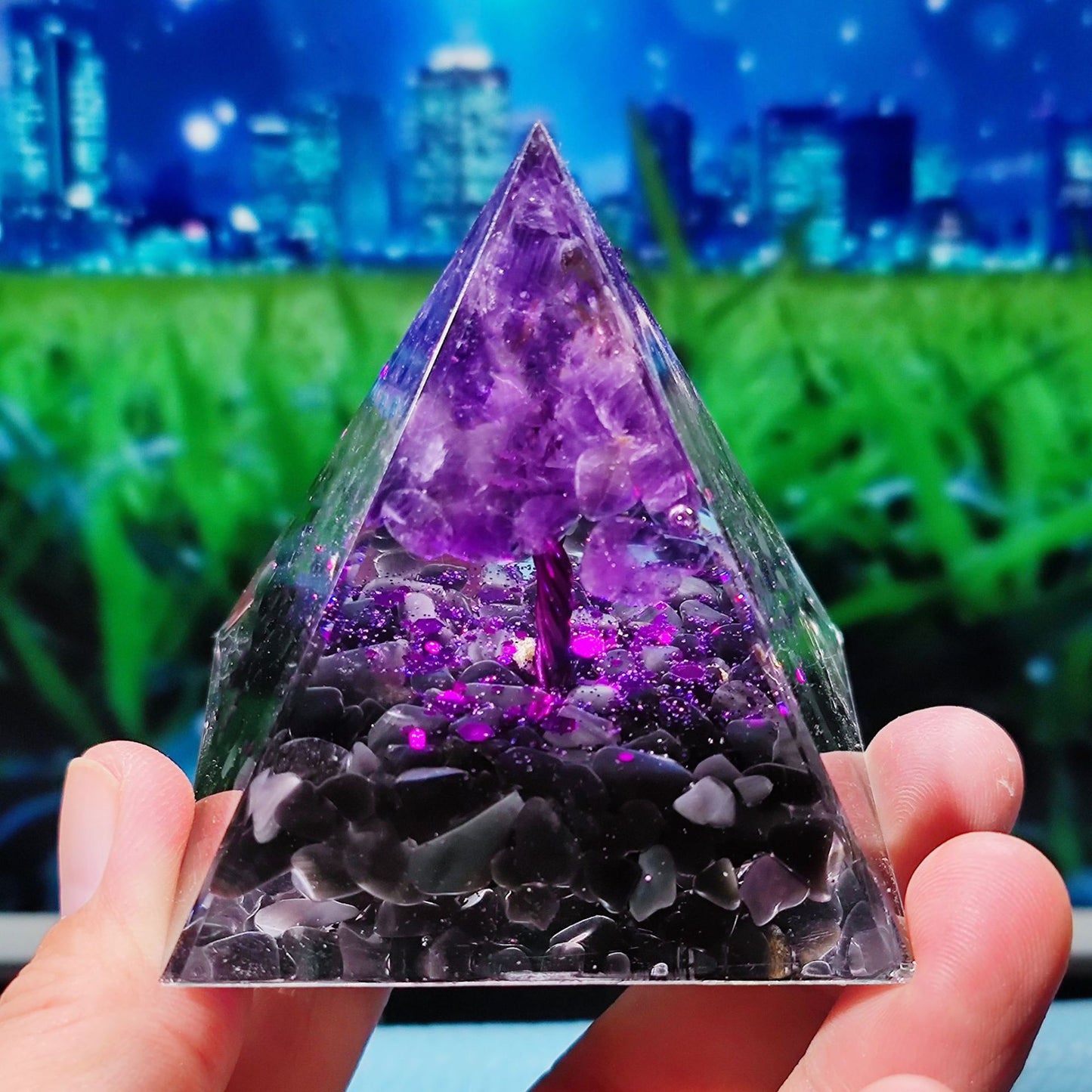 Orgone Crystal Pyramid - Tree Of Healing