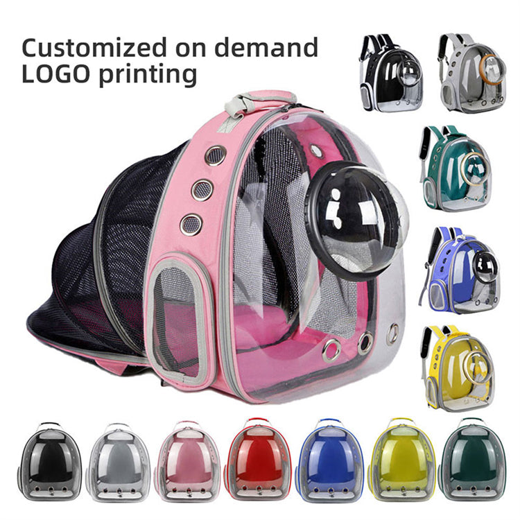Panoramic Pet Adventure Backpack: Stylish, Spacious, and Transparent!