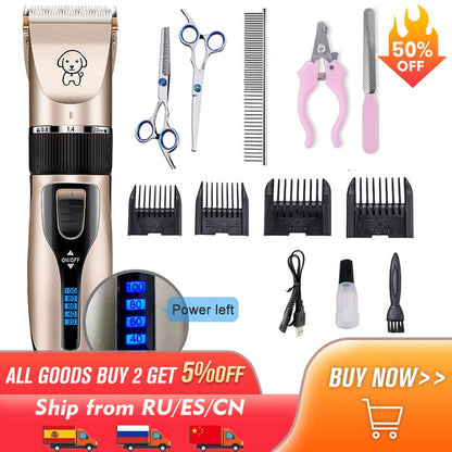 Professional Pet Hair clippers Cat or Dog (Low Noise)