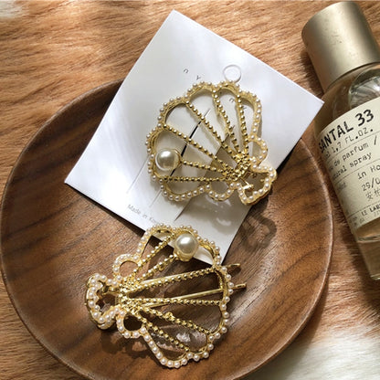 Pearly Shell Hair Barrettes