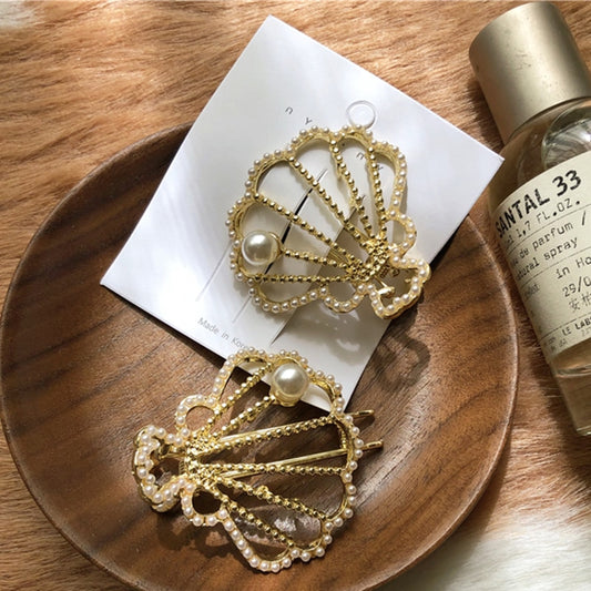 Pearly Shell Hair Barrettes