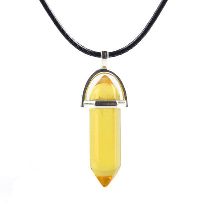 Hexagonal Column Crystal Amulet