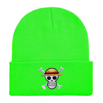 Pirate King's Emblem: One Piece Embroidered Knitted Hat