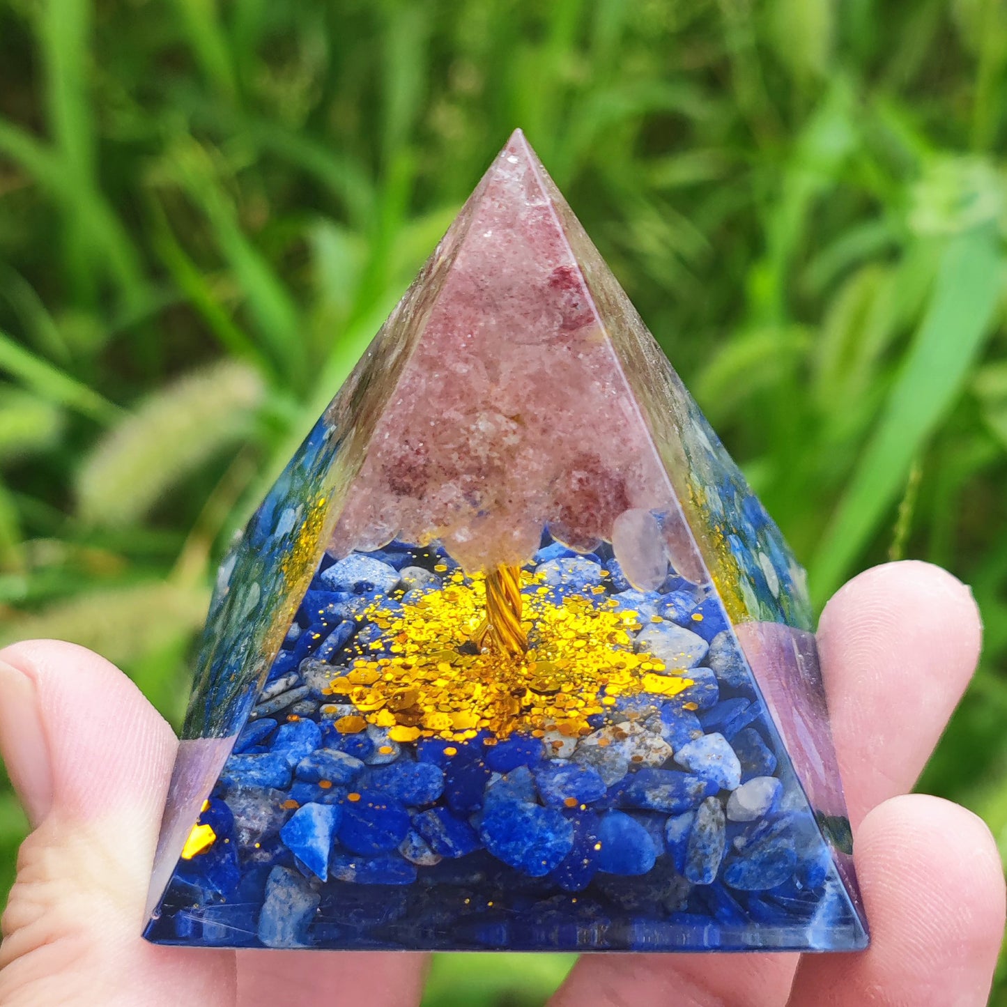 Orgone Crystal Pyramid - Tree Of Healing
