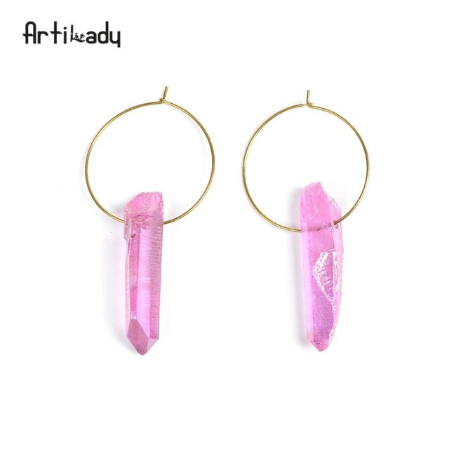 Crystal Twilight Hoop Earrings