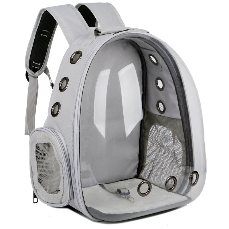 Space Capsule Cat Shoulder Bag: Transparent Panoramic Portable Pet Carrier