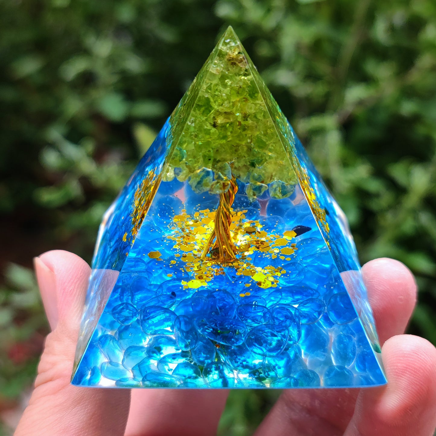 Orgone Crystal Pyramid - Tree Of Healing