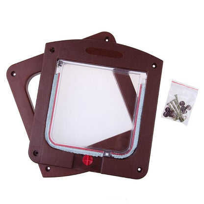 Secure Paws Pet Portal: Lockable Wall & Door Entry for Cats and Dogs