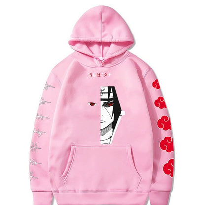Sharingan Shadows: Naruto Itachi Uchiha Anime Printed Hoodie