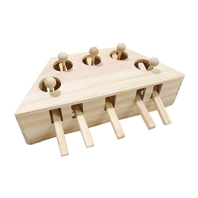 Solid Wooden Interactive Maze Pet Cat Toy