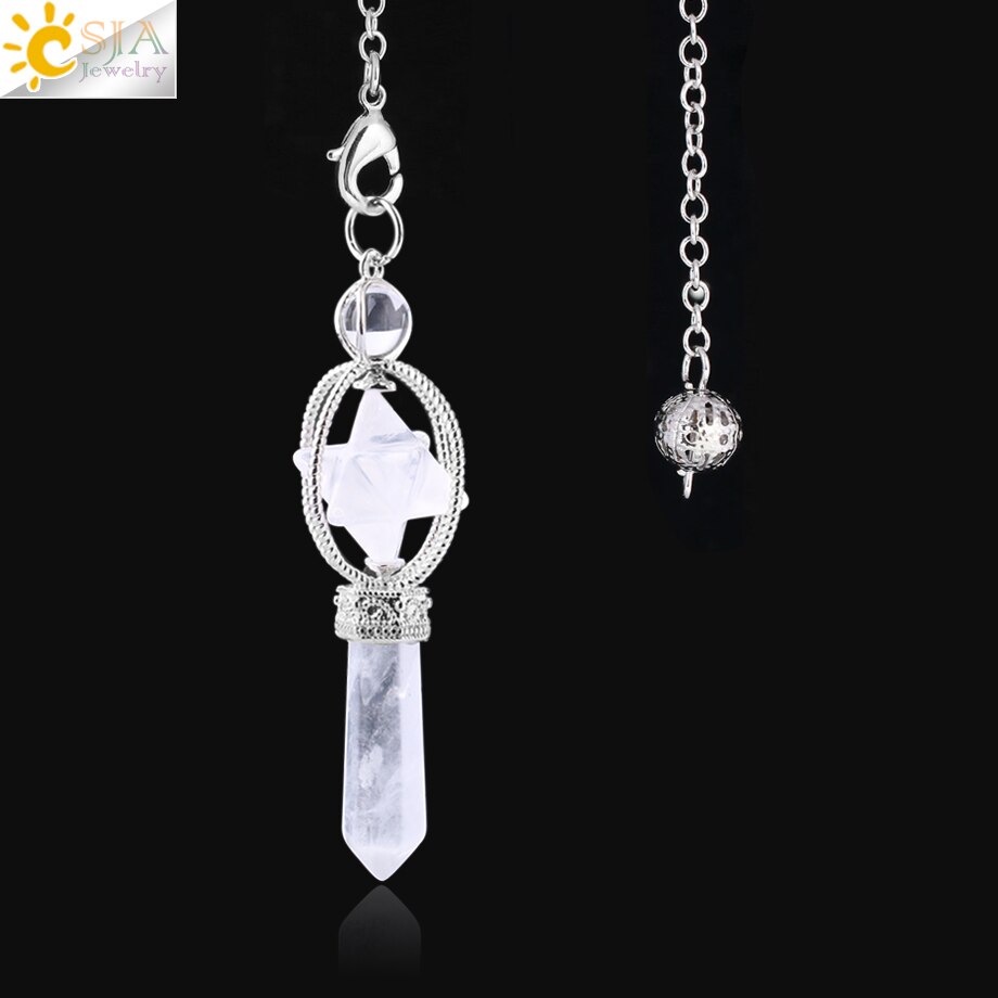 Rotatable Merkaba Crystal Pendulum Amulet