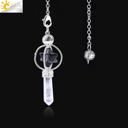 Rotatable Merkaba Crystal Pendulum Amulet