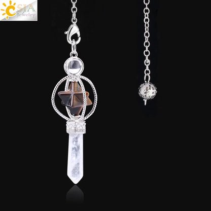 Rotatable Merkaba Crystal Pendulum Amulet