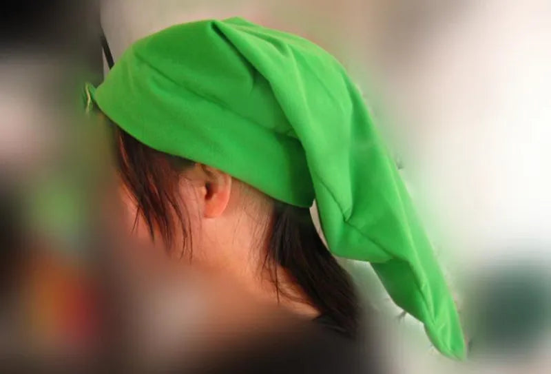 Legend of Zelda Link Cosplay Hat - Green Elf Adventurer Costume Cap for Conventions and Parties