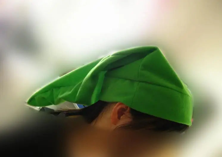 Legend of Zelda Link Cosplay Hat - Green Elf Adventurer Costume Cap for Conventions and Parties