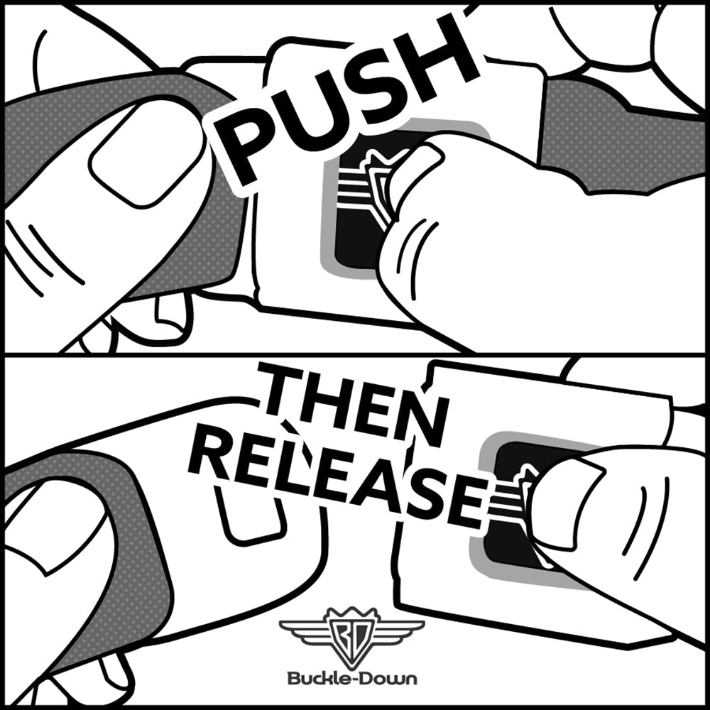 BD Wings Logo CLOSE-UP Full Color Black Silver Seatbelt Belt - 'MERICA/USA Silhouette Blue/White/Red Webbing