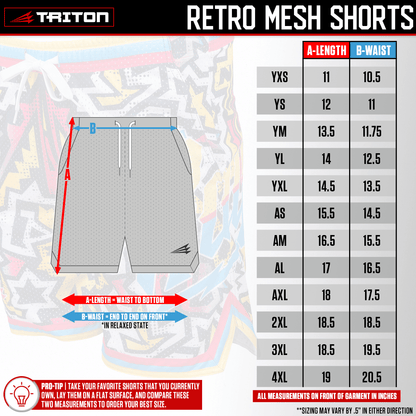 Comic Book Bombs Lifestyle Baseball Mesh Shorts