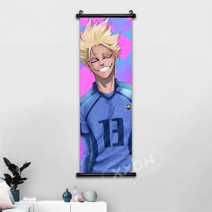 Blue Lock Anime Poster Canvas Wall Art Isagi Yoichi Chigiri Hyoma Home Decor
