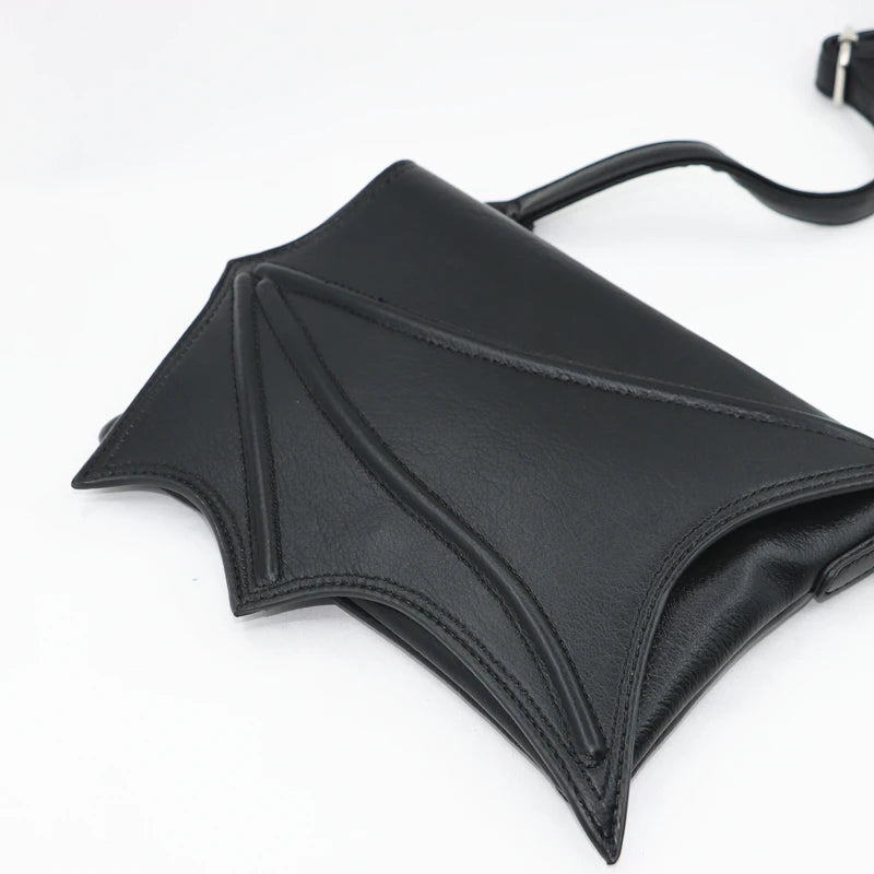 Black Bat Wing Crossbody Bag – Gothic Style Small Batwing Purse Handbag for Women