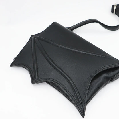 Black Bat Wing Crossbody Bag – Gothic Style Small Batwing Purse Handbag for Women