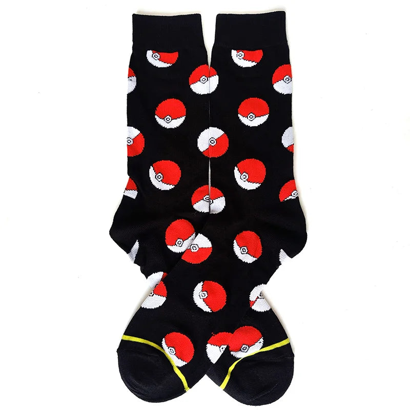 Pokémon Long Crew Socks – Pikachu, Eevee & Gengar Anime Cartoon Harajuku Athletic Socks