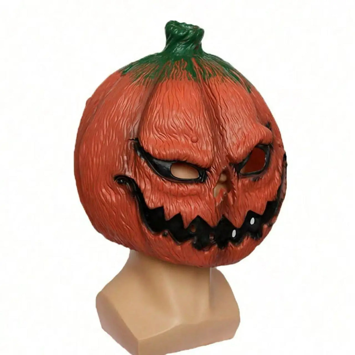 Halloween Devil Pumpkin Mask – Full Face Latex Costume Headwear