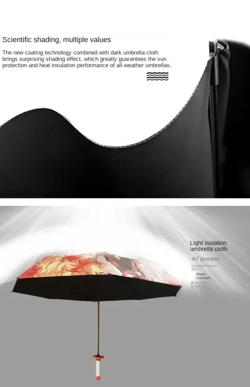 Bleach Ichigo Katana Umbrella – Japanese Sword-Inspired Rain & UV Protection Parasol