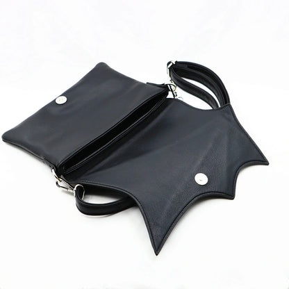 Black Bat Wing Crossbody Bag – Gothic Style Small Batwing Purse Handbag for Women