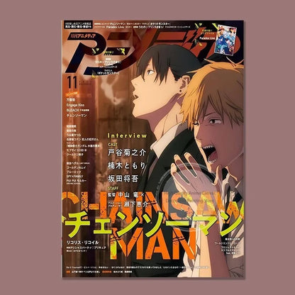 Chainsaw Man Anime Magazine Poster – Wall Art Room Decor (Multiple Sizes)