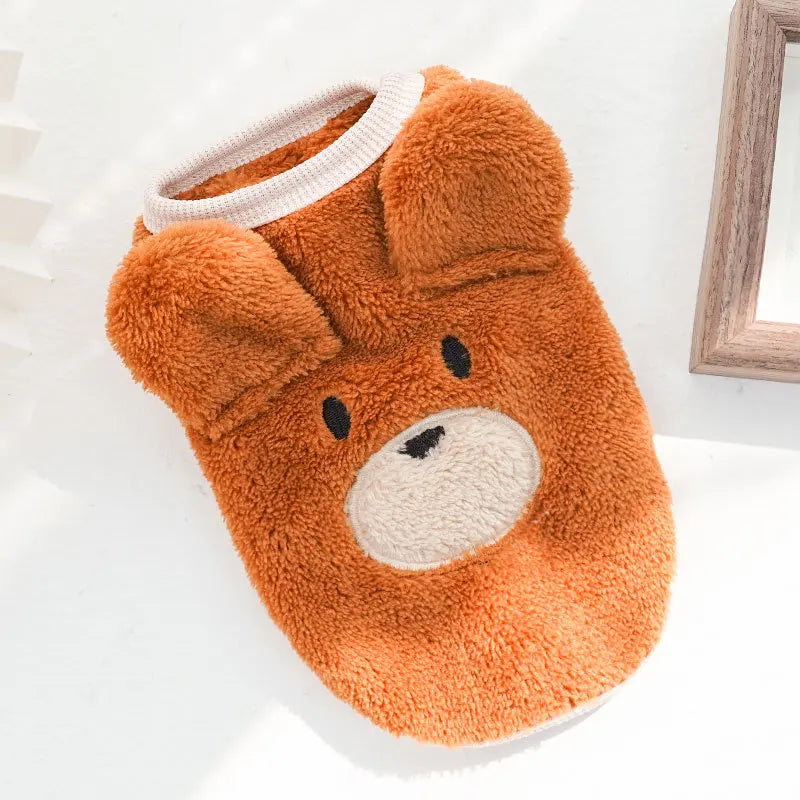 Soft Flannel Puppy Puffer Vest Winter Dog Cat Clothes Small Pets